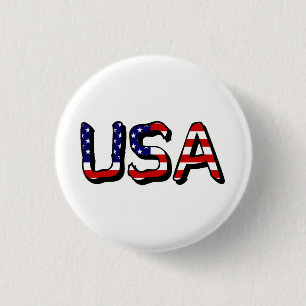 USA überlagern sich auf US-Flagge Button