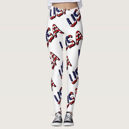 USA überlagern sich bei Flag-Vorlesungen der USA Leggings (Vorderseite)