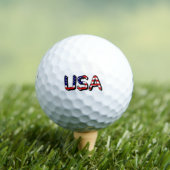 USA überlagert auf US-Flagge be6 gbcnt Golfball (Insitu T-Shirt)