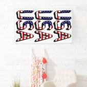 USA überlagert auf US-Flagge (v) Banner (Insitu)
