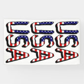 USA überlagert auf US-Flagge (v) Banner (Horizontal)