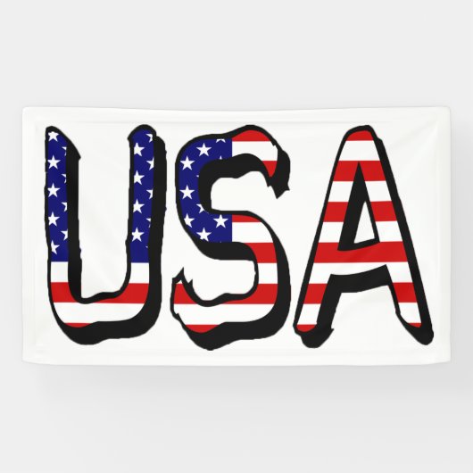 USA überlagert US-Flagge (h) Banner (Horizontal)