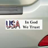 USA überlagert US-Flagge in God We Trust Stkcnt Autoaufkleber (Auf Auto)