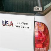 USA überlagert US-Flagge in God We Trust Stkcnt Autoaufkleber (Auf Lkw)