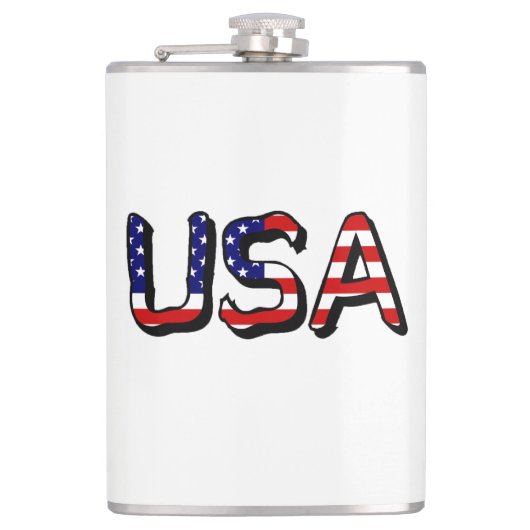 USA überlagerten sich auf US-Flagge Flachmann (Vorderseite)