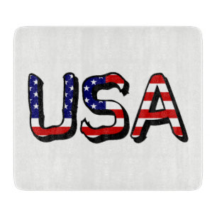 USA überlappen sich auf US-Flag-Bonität Schneidebrett
