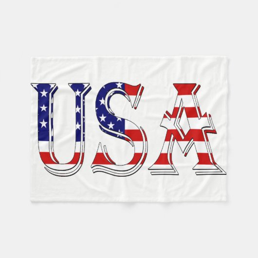 USA überlappen sich auf US-Flag Fleecedecke (Vorderseite (Horizontal))