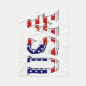 USA überlappen sich auf US-Flag Fleecedecke (Vorderseite)