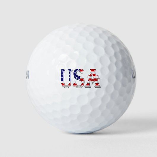 USA überlappen sich auf US Flag wu gbcnt Golfball (Vorderseite)