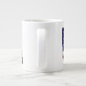 USA überlappen sich auf US-Flagge Jumbo-Tasse (Rückseite)