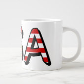 USA überlappen sich auf US-Flagge Jumbo-Tasse (Rechts)