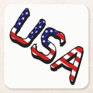 USA überschneidet US Flag Untersetzer cn