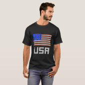 Usa Ugly Sweater Style Geografie Flags T-Shirt (Vorne ganz)