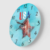 USA-Uhr Große Wanduhr (Winkel)