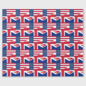 usa uk geschenkpapier (Flach)