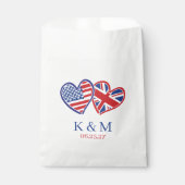 USA UK Heart Flags Geschenktütchen (Vorderseite)