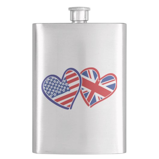 USA - UK-Liebe Flachmann (Vorderseite)