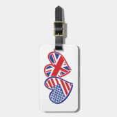 USA - UK-Liebe Gepäckanhänger (Vorderseite vertikal)