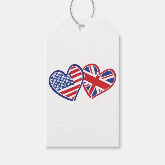 USA - UK-Liebe Geschenkanhänger (Vorderseite)