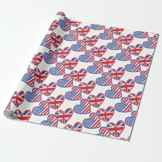 USA - UK-Liebe Geschenkpapier