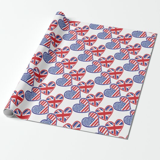 USA - UK-Liebe Geschenkpapier (Ungerollt)