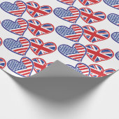 USA - UK-Liebe Geschenkpapier (Ecke)