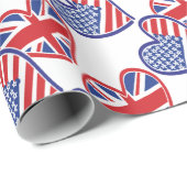 USA - UK-Liebe Geschenkpapier (Rolleneckpunkt)