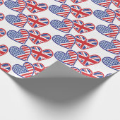 USA - UK-Liebe Geschenkpapier (Ecke)