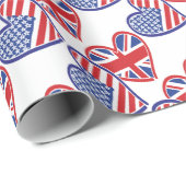 USA - UK-Liebe Geschenkpapier (Rolleneckpunkt)
