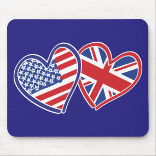 USA - UK-Liebe Mousepad