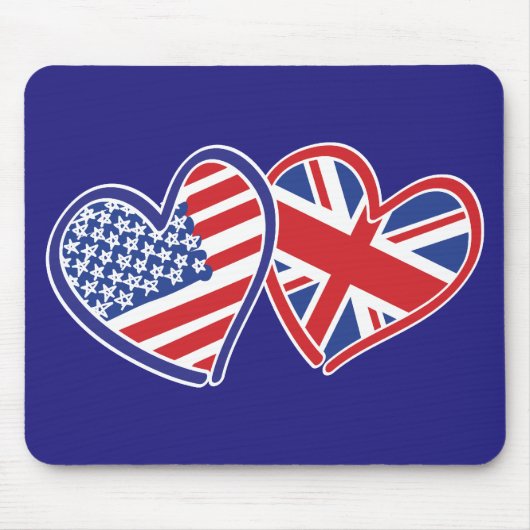 USA - UK-Liebe Mousepad (Vorne)