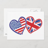 USA - UK-Liebe Postkarte (Vorne/Hinten)