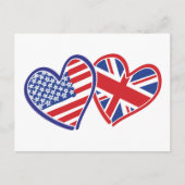 USA - UK-Liebe Postkarte (Vorderseite)