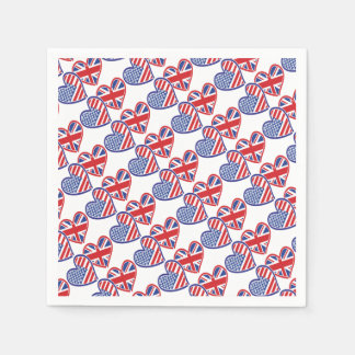 USA - UK-Liebe Serviette
