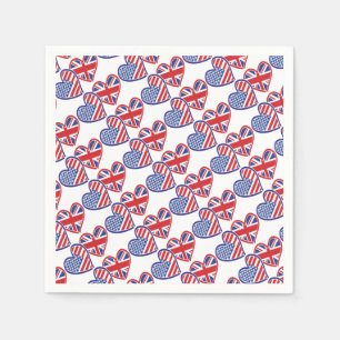 USA - UK-Liebe Serviette