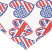 USA - UK-Liebe Tischdecke (Schrägansicht)