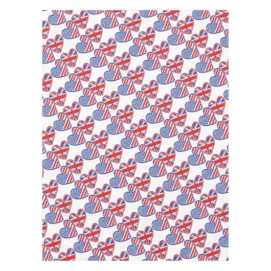 USA - UK-Liebe Tischdecke (Vorderseite)