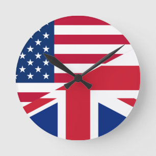 usa uk runde wanduhr