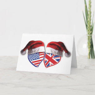 USA-UK-Santa-Hats.png Feiertagskarte