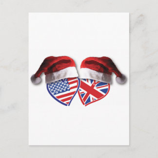 USA-UK-Santa-Hats.png Feiertagspostkarte