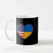 Usa Ukraine Heart - Dual Citizenship Kaffeetasse (Links)
