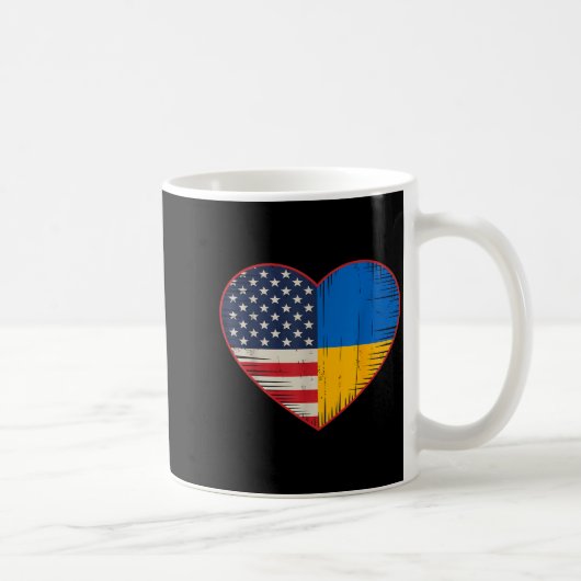 Usa Ukraine Heart - Dual Citizenship Kaffeetasse (Rechts)