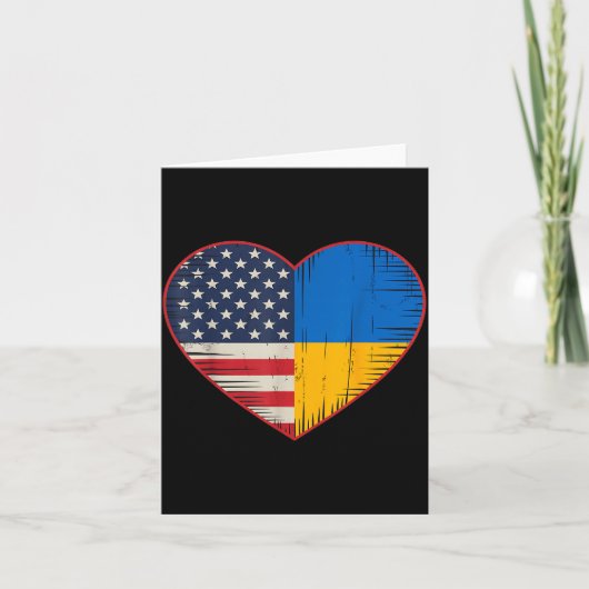 Usa Ukraine Heart - Dual Citizenship Karte (Vorderseite)