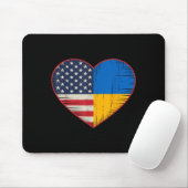 Usa Ukraine Heart - Dual Citizenship Mousepad (Mit Mouse)