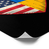 Usa Ukraine Heart - Dual Citizenship  Poster (Ecke)