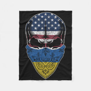 Usa Ukraine Roots - Ukrainisch Amerikanische Flagg Fleecedecke