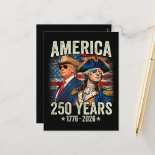 USA Unabhängigkeit 250. Jahrestag 1776 2026 Feiertagspostkarte