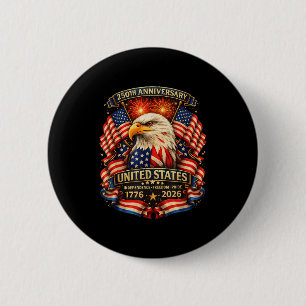 USA Unabhängigkeit 250. Jubiläum 1776 2026 Button