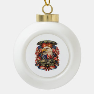 USA Unabhängigkeit 250. Jubiläum 1776 2026 Patri Keramik Kugel-Ornament