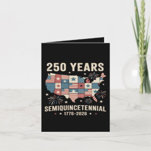 USA Unabhängigkeit 250. Jubiläum Feiertagskarte
